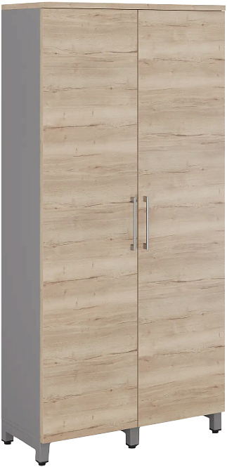 Шкаф для одежды КОБОР HRG-90/40/M aluminum/natural