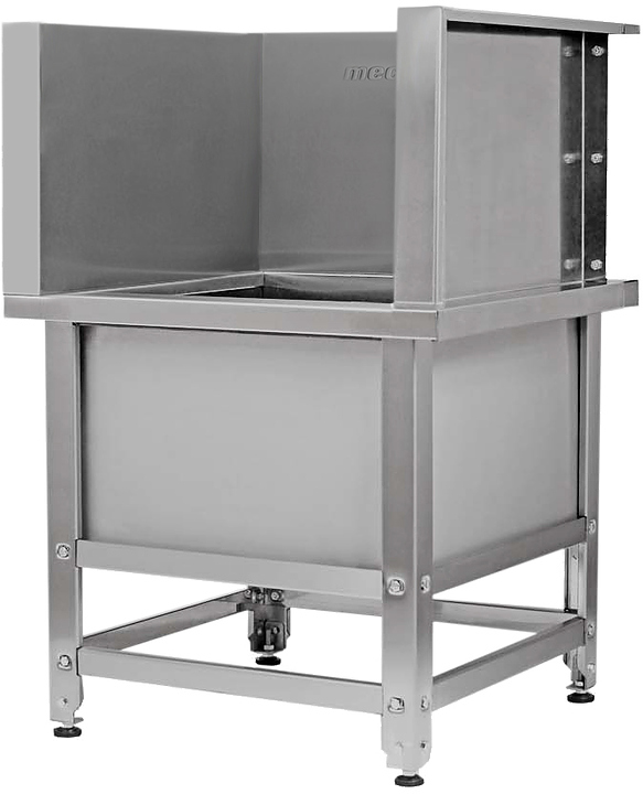 Ванна моповая Mecon Norma Inox ВМСн 700х700х500 (800) мм П-образная облицовка, ножка угловая