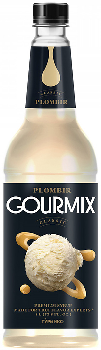 Сироп Gourmix 10416144 Пломбир 1 л (бутылка ПЭТ)