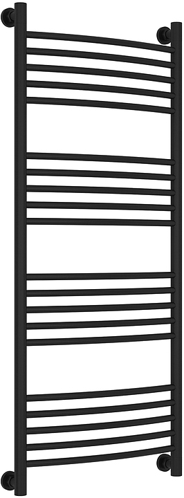 Полотенцесушитель водяной Сунержа Богема+ 120x50 см с выгнутой перемычкой, матовый черный