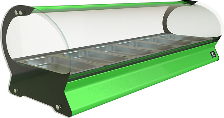 Витрина тепловая КОБОР SE-8H зеленая
