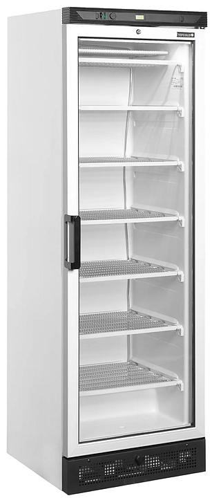 Шкаф морозильный TEFCOLD UFFS371G 300 л  595х640х1840 мм (со стеклом), белый
