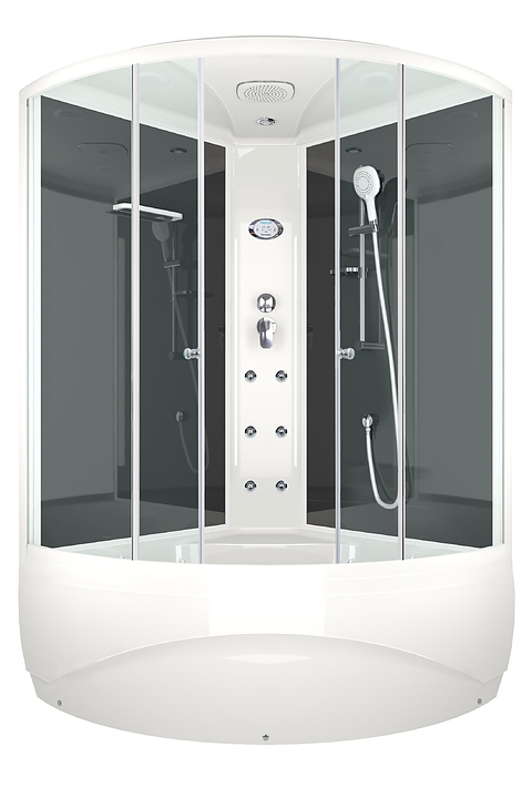 Душевая кабина с гидромассажем и блоком управления Domani-Spa Vitality high DS01V1212HBCl10 120х120 см