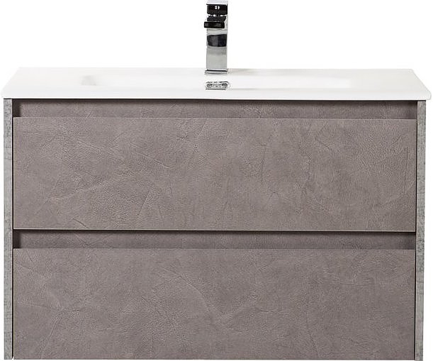 Тумба с раковиной BelBagno KRAFT-900-2C-SO-PG + LOV-900-LVB серый камень