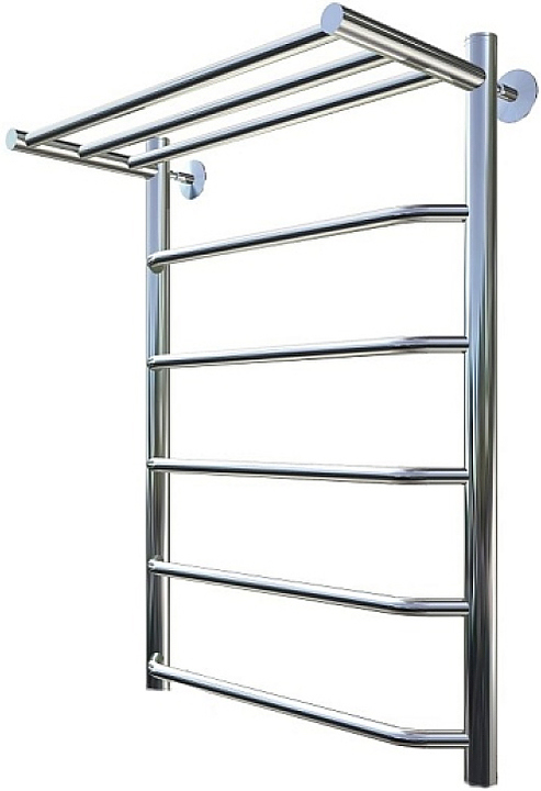 Полотенцесушитель водяной с полочкой Тругор Браво НК 1 П 80х60 см (без углов), хром