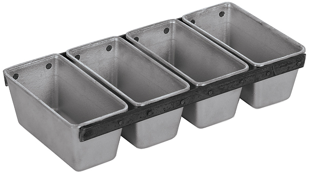 Форма хлебная Спика №12 (160х80х75 мм) 4-секционная