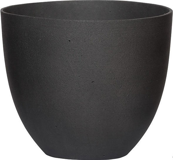 Кашпо Pottery Pots Coral (25х21 см) черное