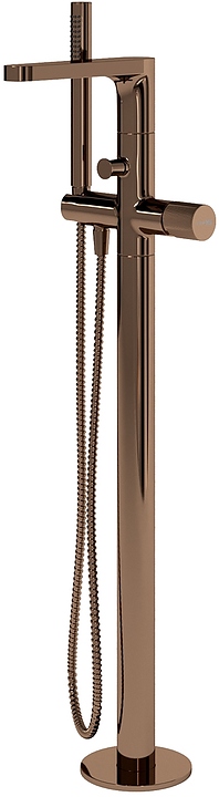 Смеситель для ванны напольный Wasserkraft Paar 8821 розовое золото