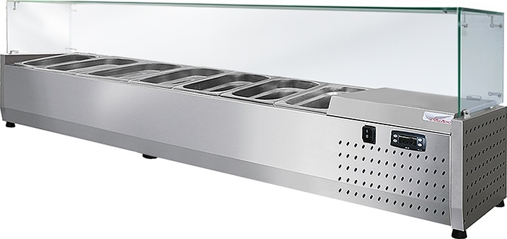 Витрина холодильная Finist ToppingBox НХВсп-7 с прямоугольным стеклом