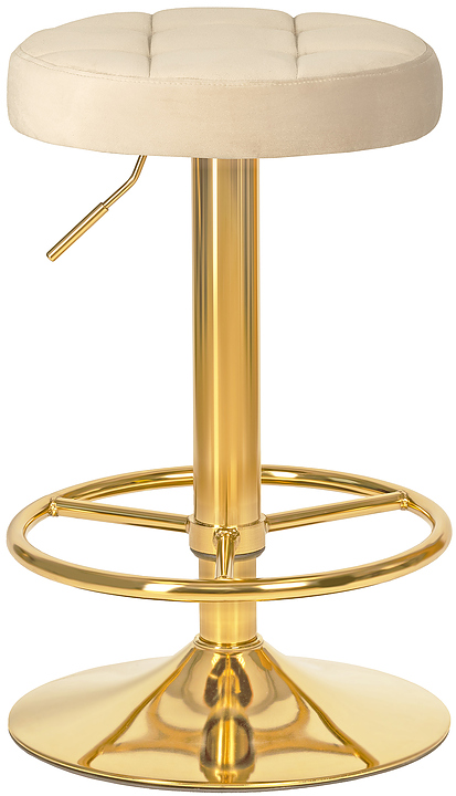 Табурет барный DOBRIN 5008-LM-N BRUNO GOLD (бежевый велюр) 2 шт.