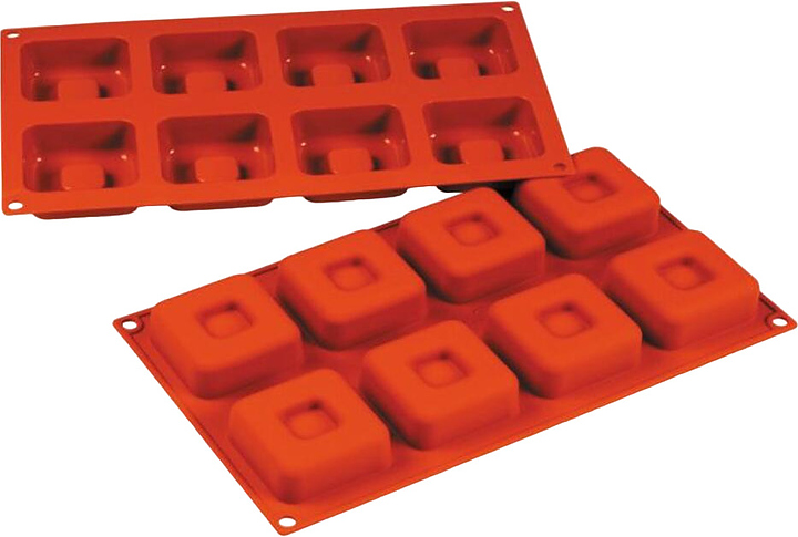 Форма силиконовая P.L. Proff Cuisine 81200468 "Саварин квадрат" 8 ячеек