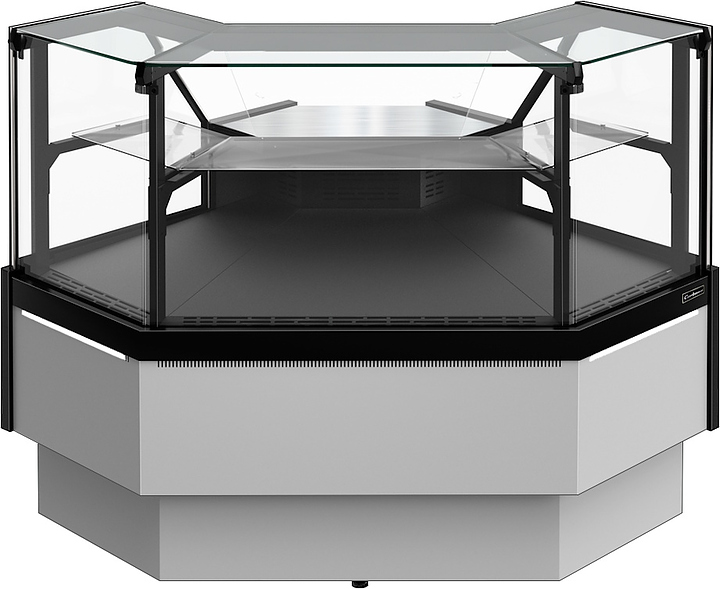 Витрина холодильная Carboma Palm 3 GC95 VV 5-1 версия 2.0 внешний угол (9006-9005, без боковин)
