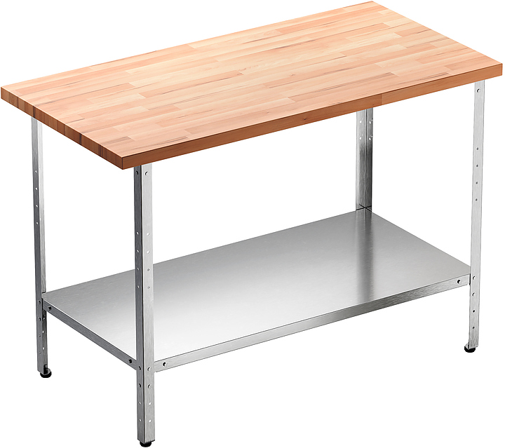 Стол кондитерский Мебель Фронт Профи СКПП 1800x700x860 мм, полка сплошная, бук