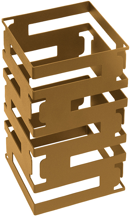 Подставка-куб фуршетная Luxstahl 15х15х25,5 см золото