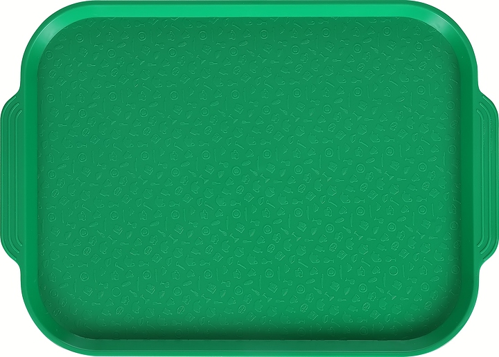 Поднос столовый Клен 355 С 450х355 мм (полистирол) с ручками светло-зеленый