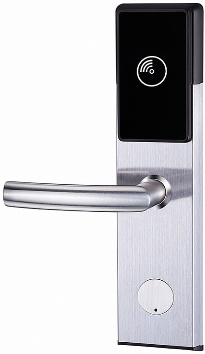 Замок электронный автономный NORWEQ iCLASSIC MF, ручка Practical 5, с цилиндром, отделка матовый хром, левый