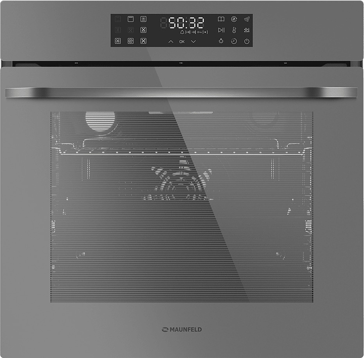 Духовой шкаф Maunfeld EOEH7614LGR светло-серый / стекло
