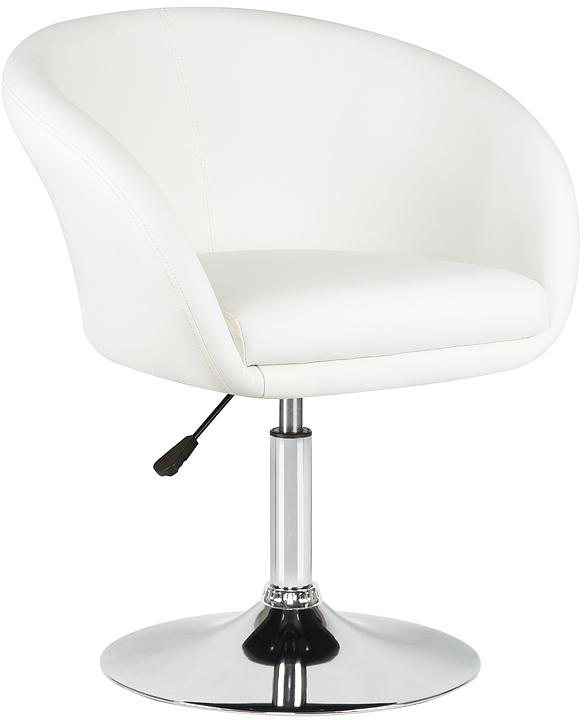 Кресло обеденное DOBRIN 8600-LM EDISON (белый, хром)