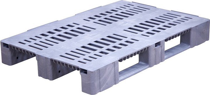 Паллет универсальный ТАРА.РУ TR 1208-3 1200х800х150 мм (перфорированный на 3 полозьях (версия 2)) красный