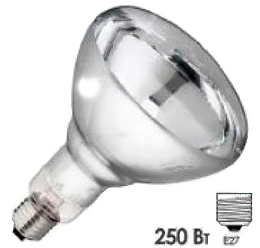 Лампа инфракрасная Hurakan 250W Е27 для HKN-DL