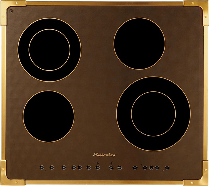 Варочная панель Kuppersberg FA6RC Bronze электрическая, текстурная бронза с рамкой под бронзу