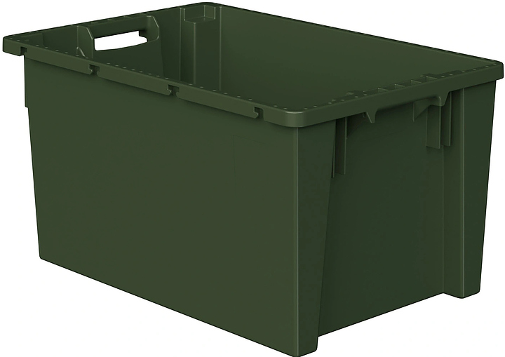 Контейнер iPlast KD-6430.2 600х400х300 мм зацепы для пакетов, зеленый