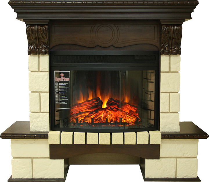 Каминокомплект Royal Flame Pierre Luxe шампань с очагом Dioramic 25