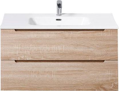 Тумба с раковиной BelBagno ETNA-900-2C-SO-WO-P + LOV-900-LVB выбеленное дерево