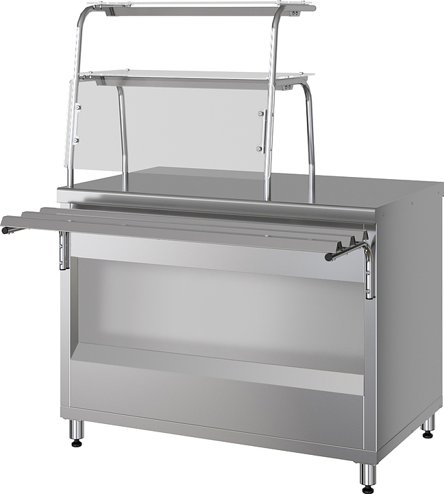 Прилавок нейтральный Марихолодмаш ПНП15 с полками