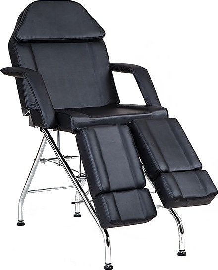 Кресло педикюрное Мэдисон&Co МД-3562, каркас хром, черное