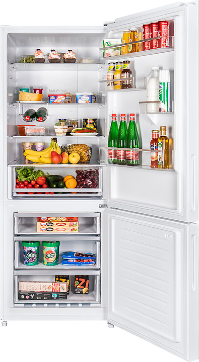 Холодильник Maunfeld MFF1857NFW белый / стекло