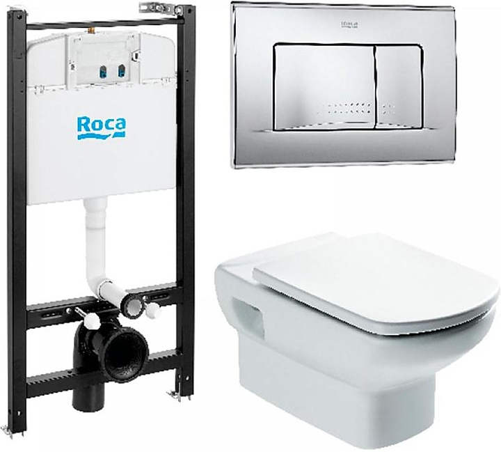 Унитаз подвесной с бачком и инсталляцией Roca Dama Senso Pack 7893104090