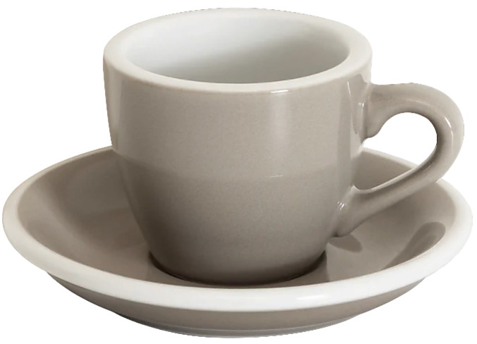 Кофейная пара Loveramics Egg Espresso Cup C088-84BTP/C088-85BTP 80 мл, серый (taupe)