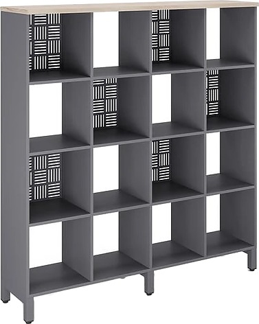 Стеллажная система КОБОР SQ-4X4 graphite/natural