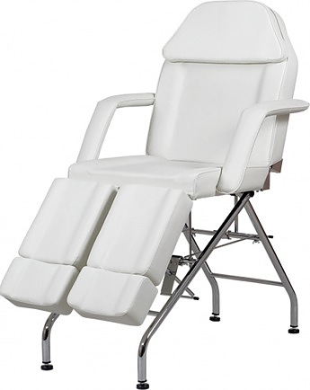 Кресло педикюрное Мэдисон&Co МД-3562, каркас хром, белое
