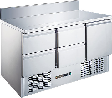 Стол холодильный Tatra TRTGNL1D4 TN SB (нижний агрегат) с бортом