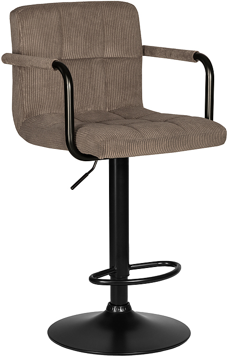 Стул барный DOBRIN 2041-25 KRUGER ARM BLACK (какао вельвет, черный)