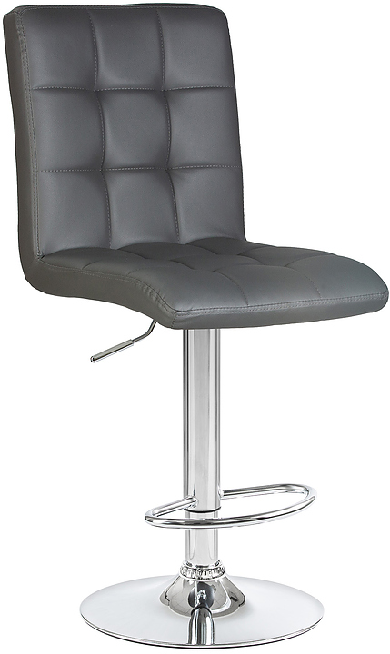 Стул барный DOBRIN 5009-LM-N KRUGER (серый, хром) 2 шт.