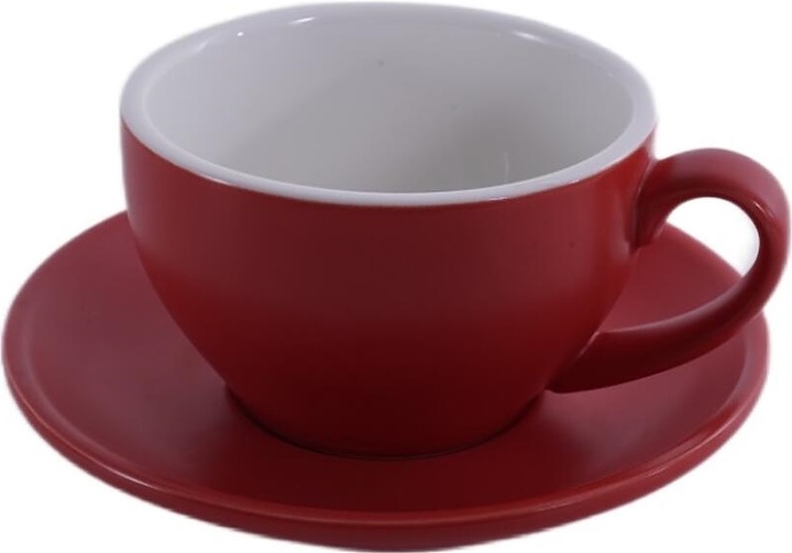 Чайная пара P.L. Barbossa Barista S0120-250-matte red 300 мл (фарфор) красная матовая