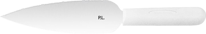 Лопатка кондитерская P.L. Proff Cuisine Chef Line 81279044 l=29,5 см с головкой 16х4,8 см прямая с зубчатой кромкой (нерж. сталь / пластик)