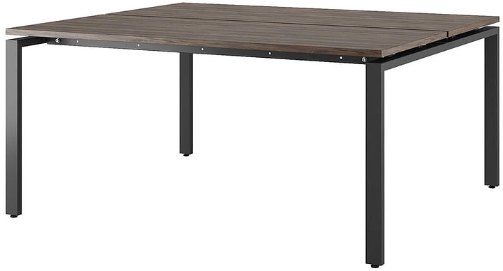 Стол офисный КОБОР P/2-180/140 black/charlston