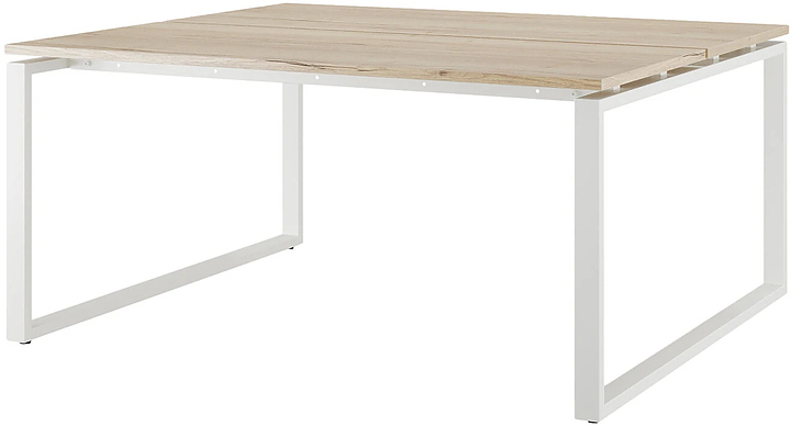 Стол офисный КОБОР O1/2-140/140 white/natural