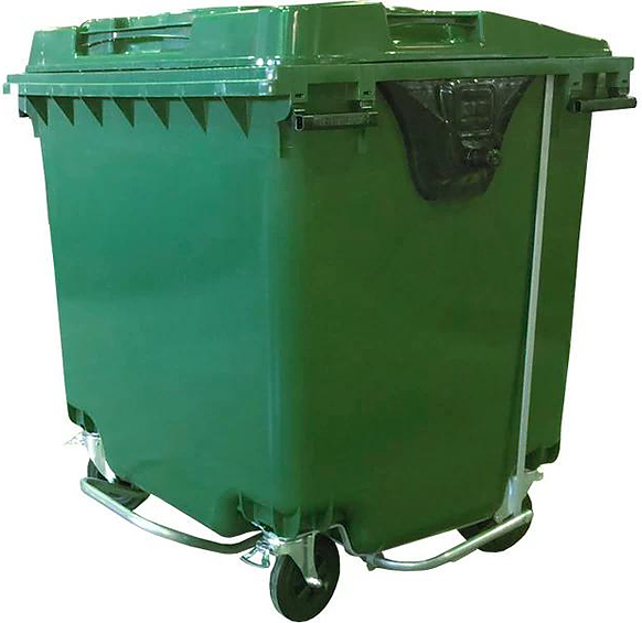 Контейнер для мусора ТАРА.РУ МКТ-1100 ПП зеленый