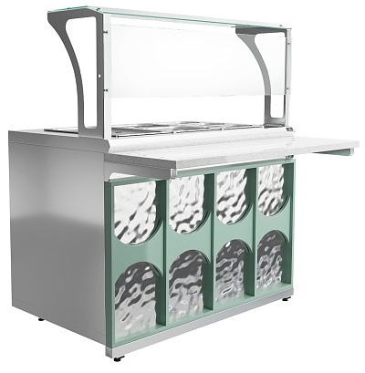 Мармит вторых блюд паровой Luxstahl МВП (С)-1200 Premium Mirror (Зеркало)