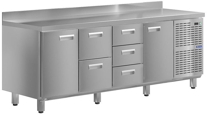Стол холодильный KAYMAN КСХ-1231/60 (2 двери, 5 ящиков)
