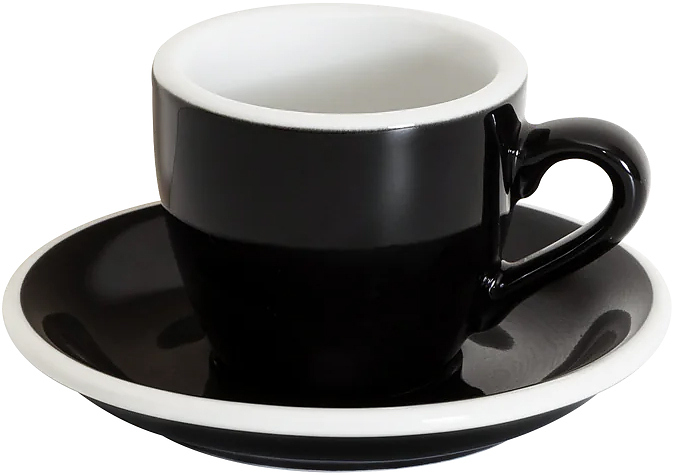 Пара кофейная Loveramics Egg C088-B122B 80 мл,черная