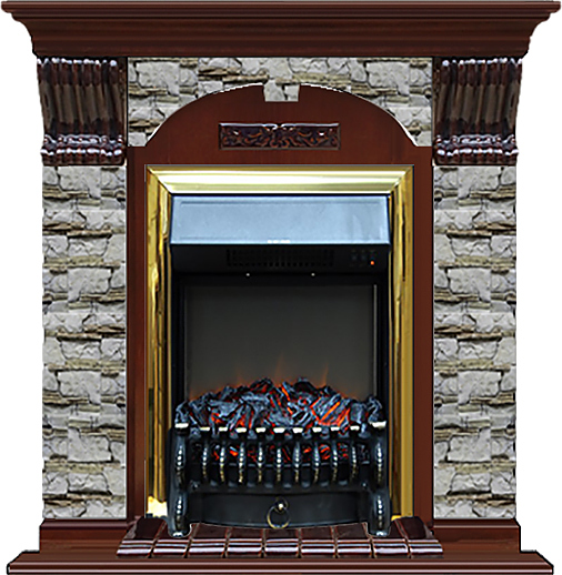 Камин Glenrich Арочный Fobos BR Алтай красное дерево