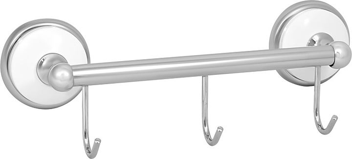 Кронштейн настенный Puff Solinne B-51108-3 Blanco 3 крючка (силумин) хром / белый