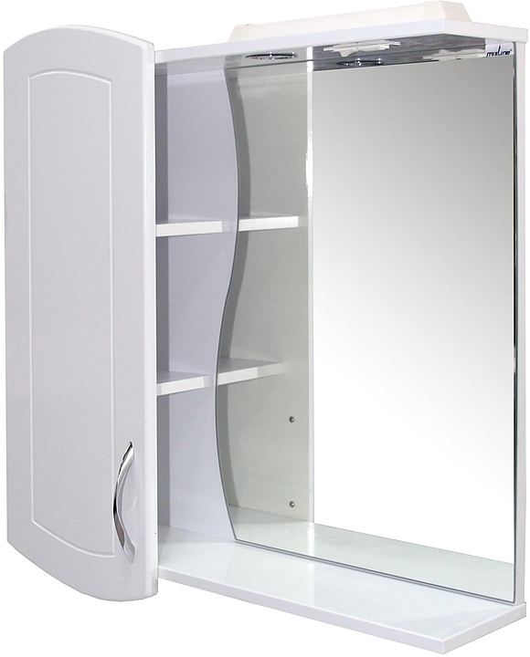 Шкаф зеркальный Mixline Ассоль-75 75х69,2 см с подсветкой, левый