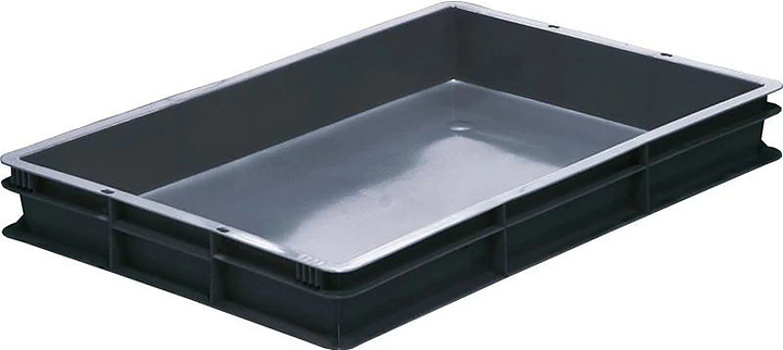 Ящик для полуфабрикатов ТАРА.РУ 424 МСК ВС 600х400х75 мм темно-серый